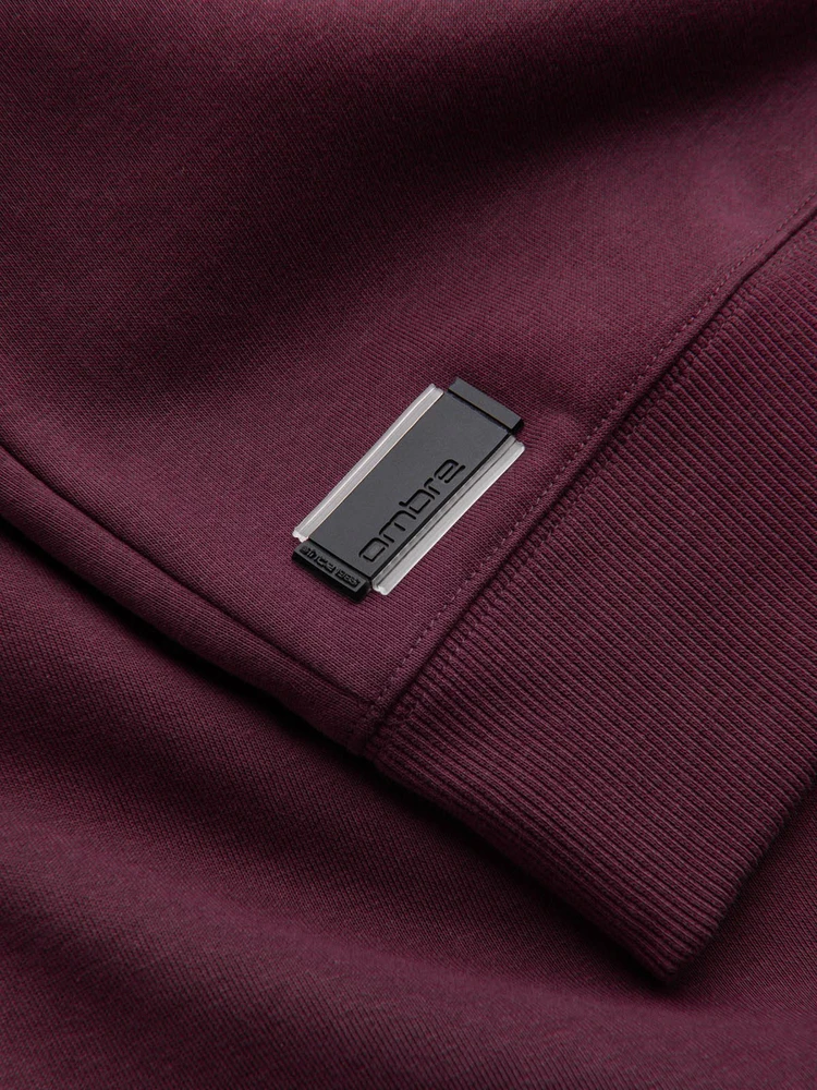 Vyriški BASIC medvilnės netamprus džemperis - bordo V3 OM 0159