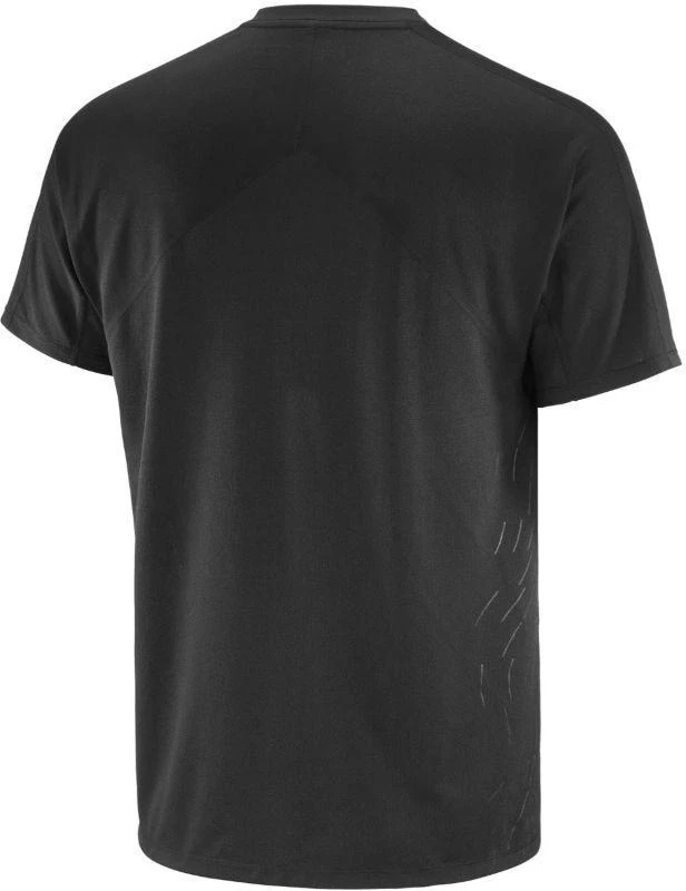 Vyriški bėgimo marškinėliai Salomon Sense Aero SS Tee Gfx M LC2699800, juodi, 2XL