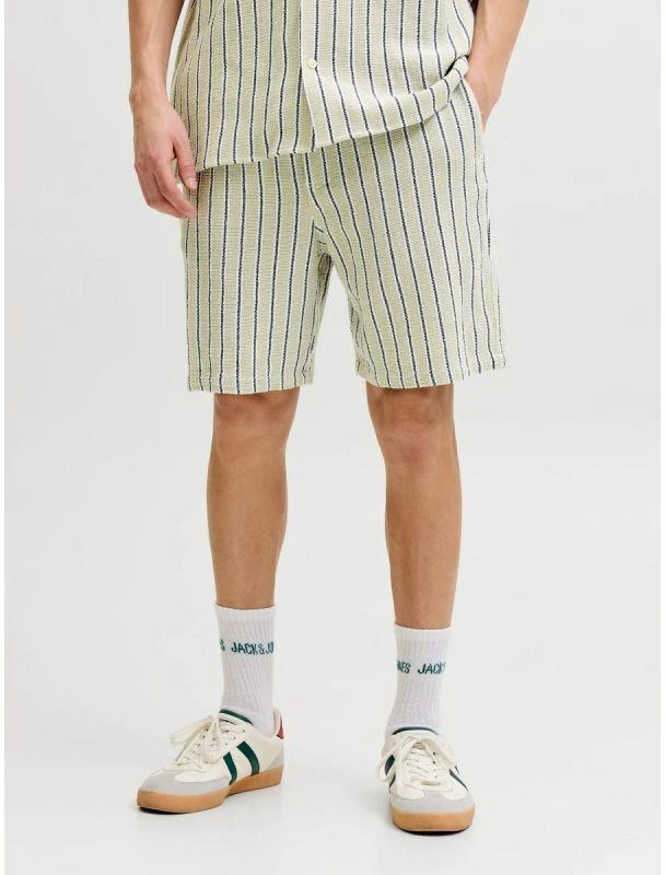 Vyriški dryžuoti „Jack&Jones“ šortai JPSTJAIDEN COBA STRIPE JOG SHORTS REG SN 12274413 TEA/STRIPES