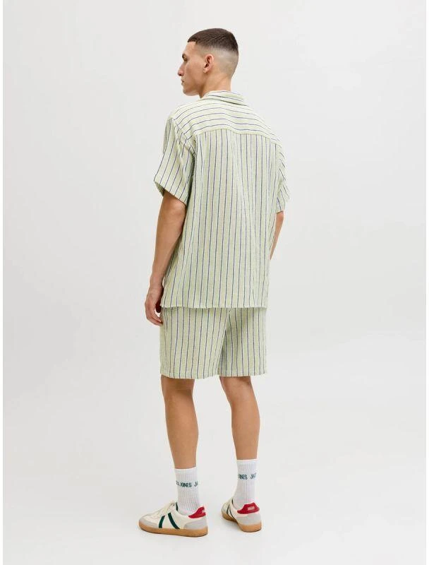 Vyriški dryžuoti „Jack&Jones“ šortai JPSTJAIDEN COBA STRIPE JOG SHORTS REG SN 12274413 TEA/STRIPES