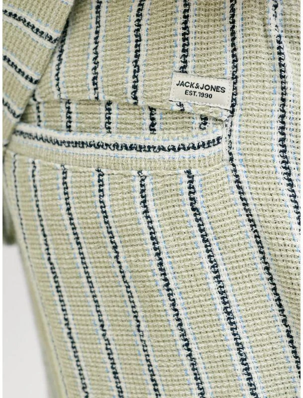 Vyriški dryžuoti „Jack&Jones“ šortai JPSTJAIDEN COBA STRIPE JOG SHORTS REG SN 12274413 TEA/STRIPES