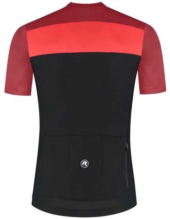 Vyriški dviratininko marškinėliai Rogelli Core Block, juodai raudoni, 4XL