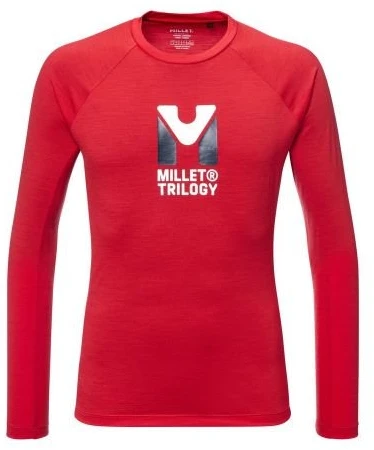 Vyriški ilgomis rankovėmis marškinėliai Millet Trilogy Wool Ts Ls, raudoni