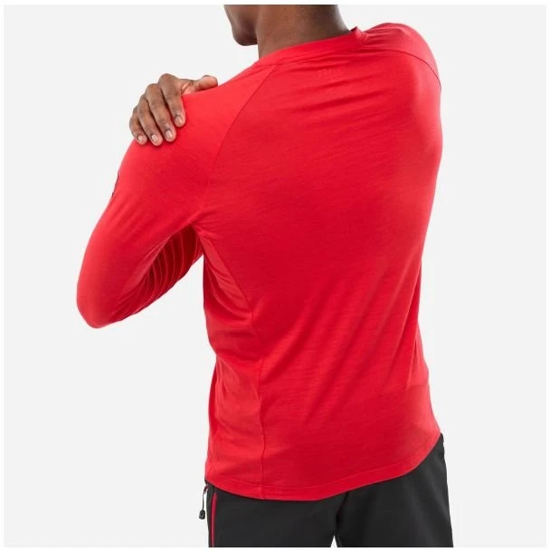 Vyriški ilgomis rankovėmis marškinėliai Millet Trilogy Wool Ts Ls, raudoni