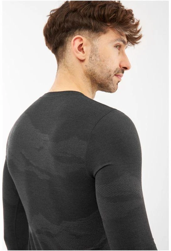 VIKING Gasher Man Longsleeve Merino men's underwear, dydis M, juodas