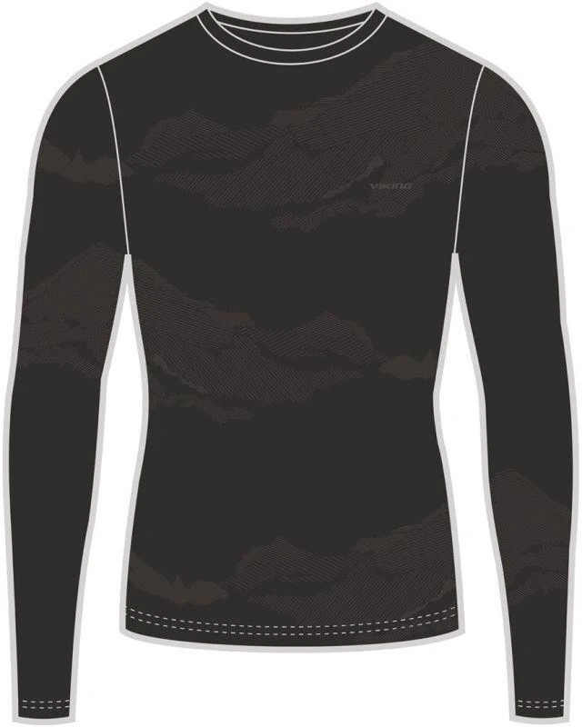 VIKING Gasher Man Longsleeve Merino men's underwear, dydis M, juodas