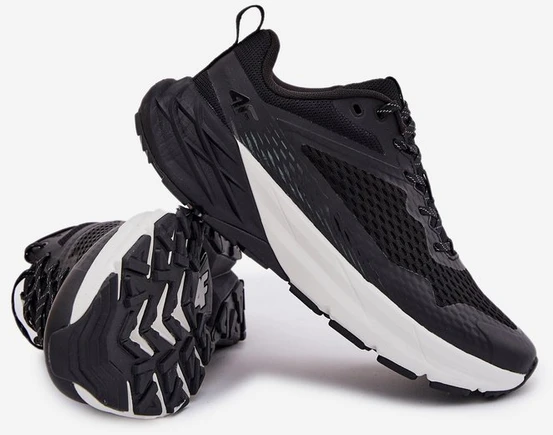 Vyriški juodi laisvalaikio batai su ventiliacija 4F SPEED HIKER