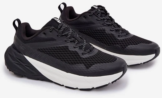 Vyriški juodi laisvalaikio batai su ventiliacija 4F SPEED HIKER