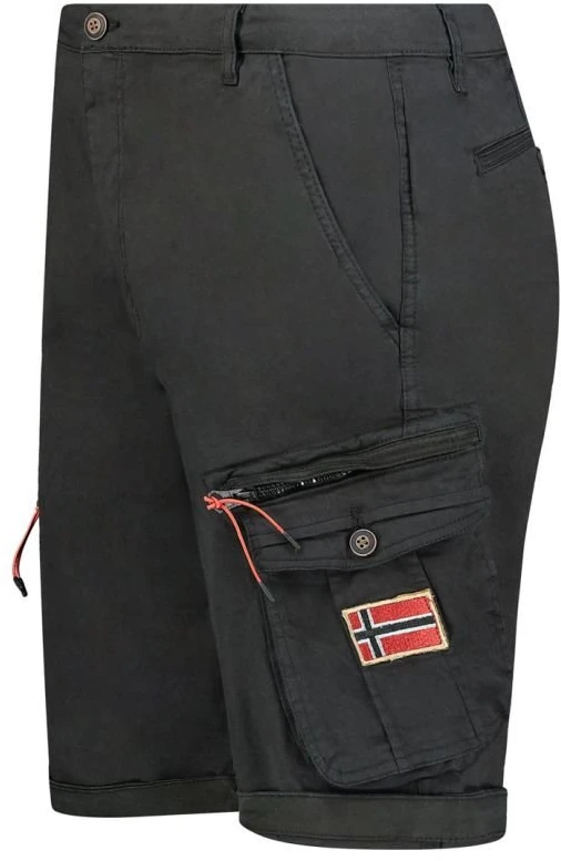 Vyriški kargo šortai Geographical Norway Parento, juodi