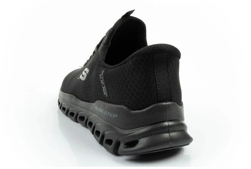 Vyriški kedai Skechers Glide-Step patogūs, lengvi, lengvai įsispiriami, juodi