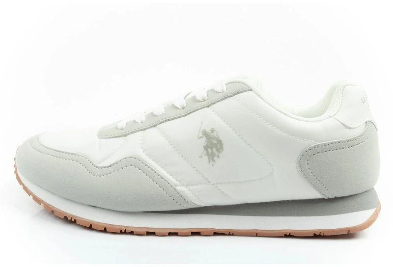 Vyriški laisvalaikio bateliai US Polo Assn, madingi, patogūs, balti