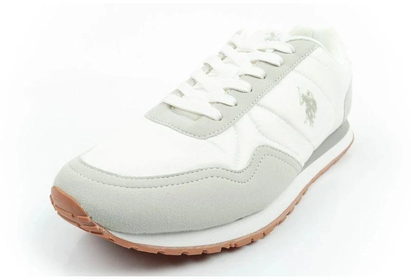 Vyriški laisvalaikio bateliai US Polo Assn, madingi, patogūs, balti