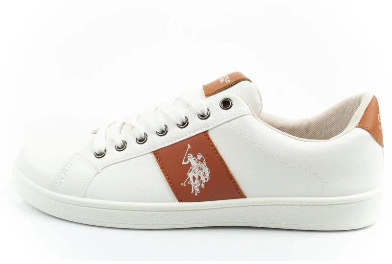 Vyriški laisvalaikio bateliai US Polo Assn. madingi, balti, patogūs