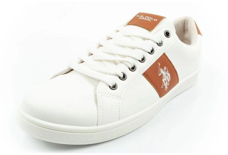 Vyriški laisvalaikio bateliai US Polo Assn. madingi, balti, patogūs