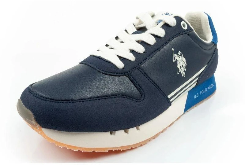 Vyriški laisvalaikio bateliai US Polo Assn, madingi ir patogūs, mėlyni