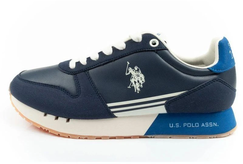 Vyriški laisvalaikio bateliai US Polo Assn, madingi ir patogūs, mėlyni