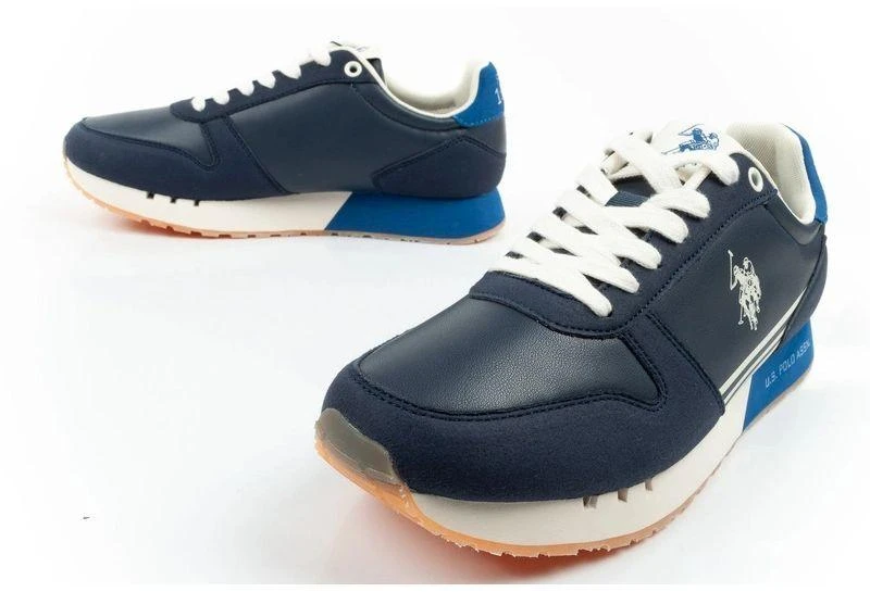 Vyriški laisvalaikio bateliai US Polo Assn, madingi ir patogūs, mėlyni