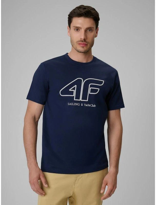 Vyriški laisvalaikio marškinėliai su 4F logotipu 4FRSS26TTSHM3999-31S