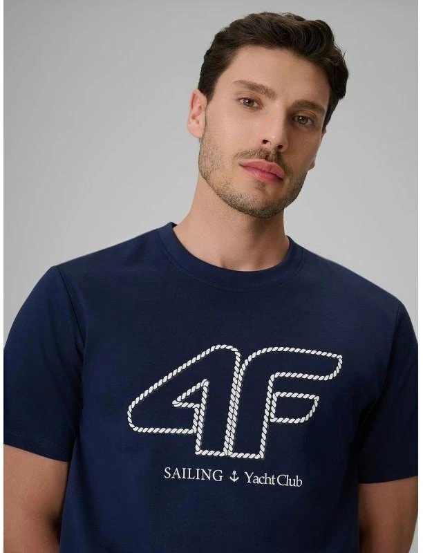 Vyriški laisvalaikio marškinėliai su 4F logotipu 4FRSS26TTSHM3999-31S