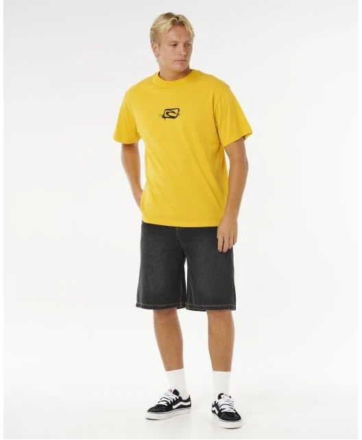 Vyriški laisvi marškinėliai Rip Curl Medina Inner Vision, geltoni