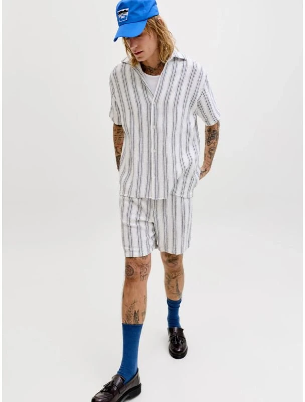 Vyriški laisvo kirpimo dryžuoti šortai Jack&Jones JPSTJAIDEN