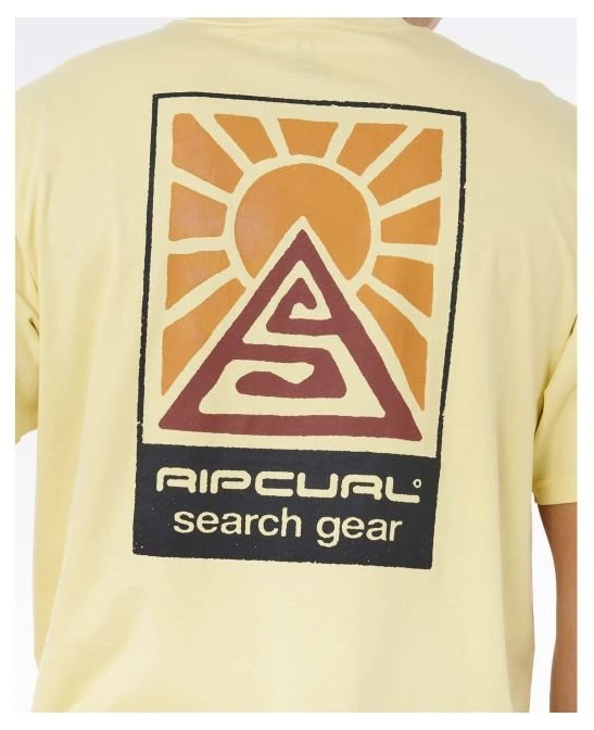 Vyriški laisvo kirpimo marškinėliai Rip Curl Search Dawn, geltoni