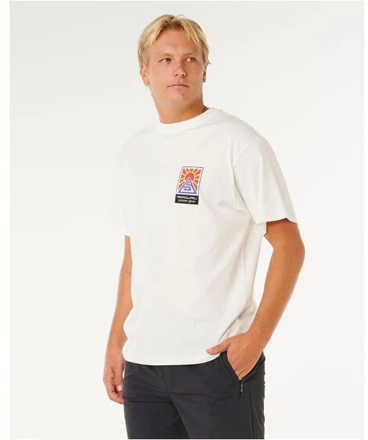 Vyriški laisvo kirpimo marškinėliai Rip Curl Search Dawn, balti
