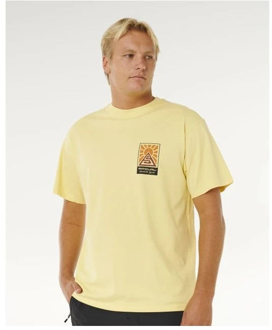 Vyriški laisvo kirpimo marškinėliai Rip Curl Search Dawn, geltoni