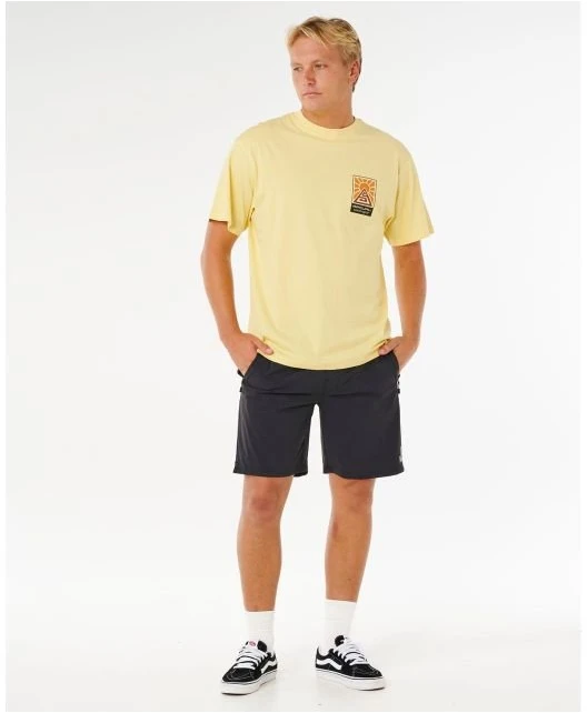 Vyriški laisvo kirpimo marškinėliai Rip Curl Search Dawn, geltoni