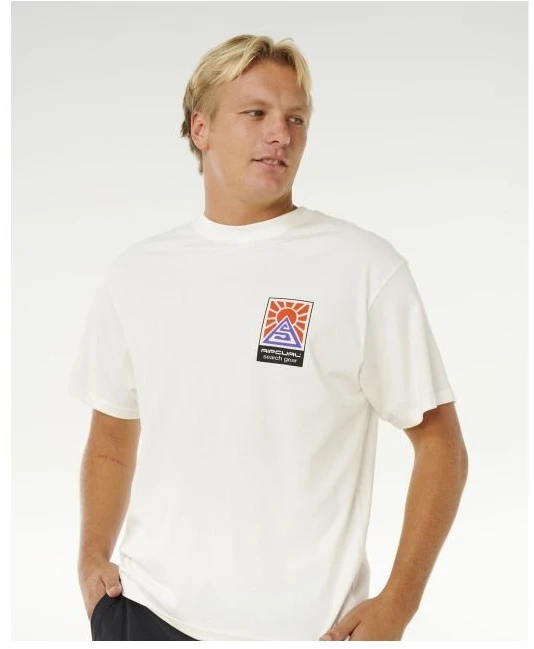 Vyriški laisvo kirpimo marškinėliai Rip Curl Search Dawn, balti