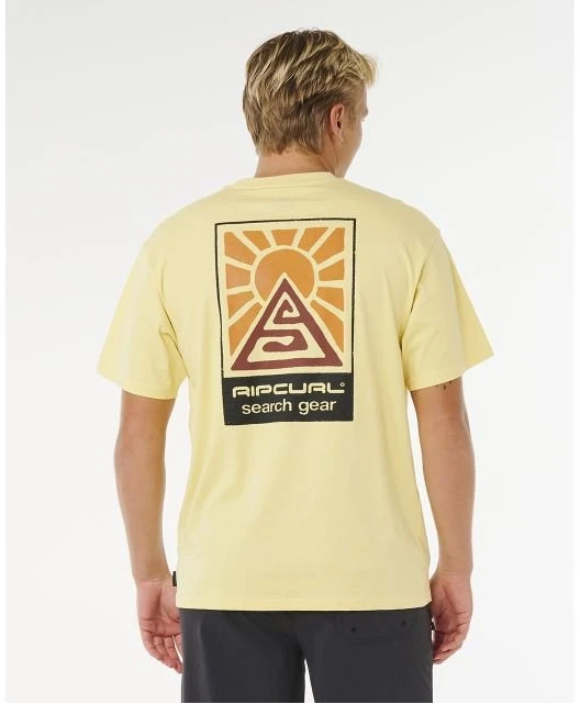 Vyriški laisvo kirpimo marškinėliai Rip Curl Search Dawn, geltoni