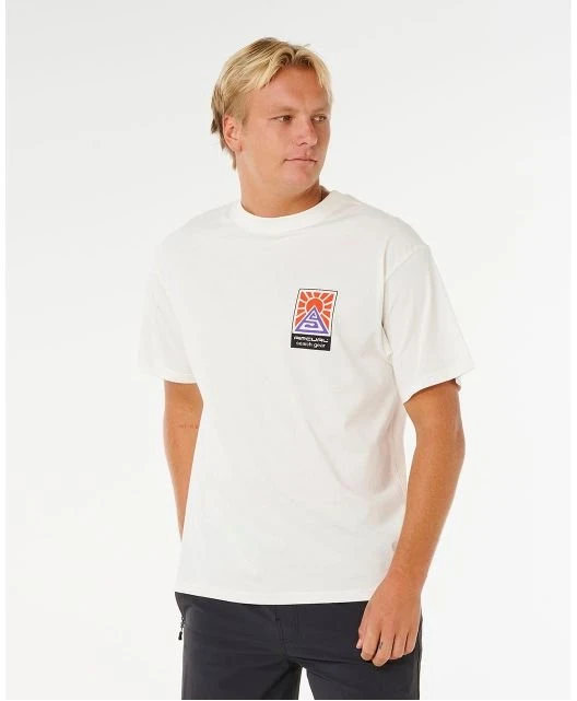 Vyriški laisvo kirpimo marškinėliai Rip Curl Search Dawn, balti