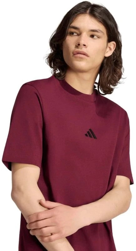 Vyriški marškinėliai adidas Essentials Small Logo, bordo