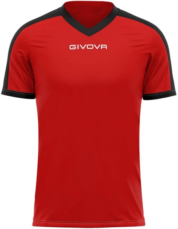 Vyriški marškinėliai Givova Revolution Interlock, raudoni ir juodi