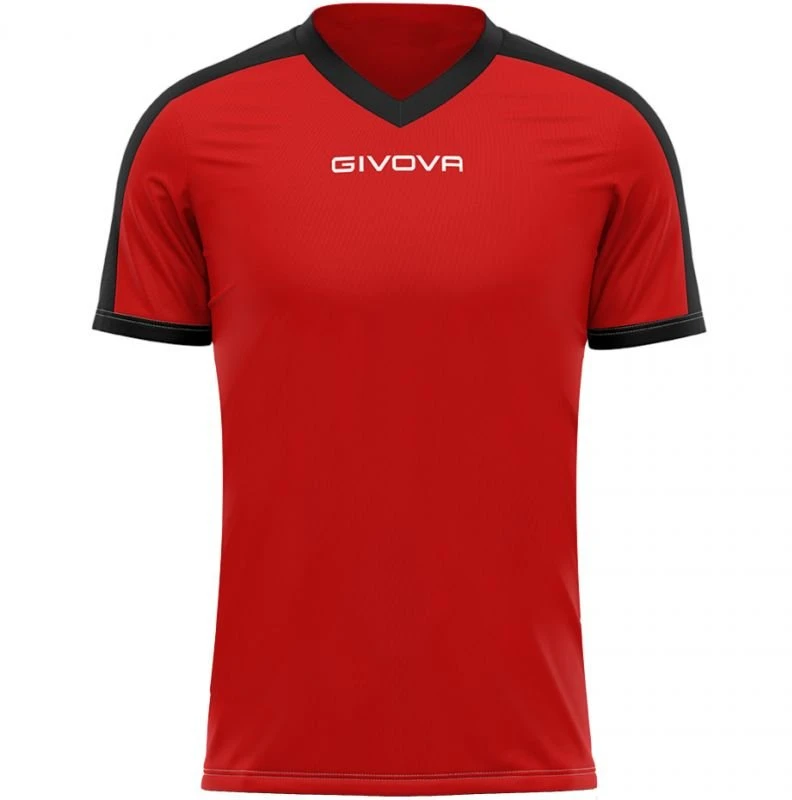 Vyriški marškinėliai Givova Revolution Interlock, raudoni ir juodi
