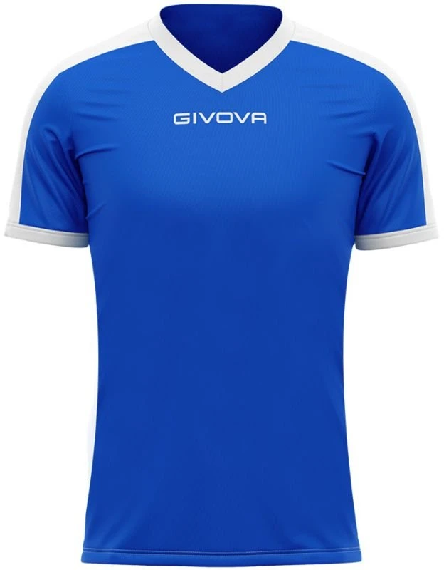 Vyriški marškinėliai Givova Revolution Interlock, mėlyni ir balti