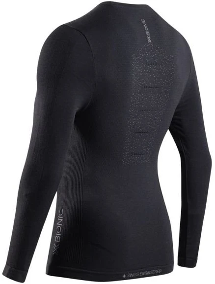 Vyriški marškinėliai ilgomis rankovėmis X-BIONIC MightyWool LS-X, juodi