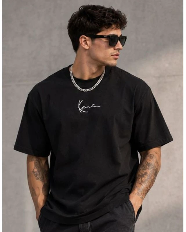 Vyriški marškinėliai Karl Kani Signature Tee, juodi