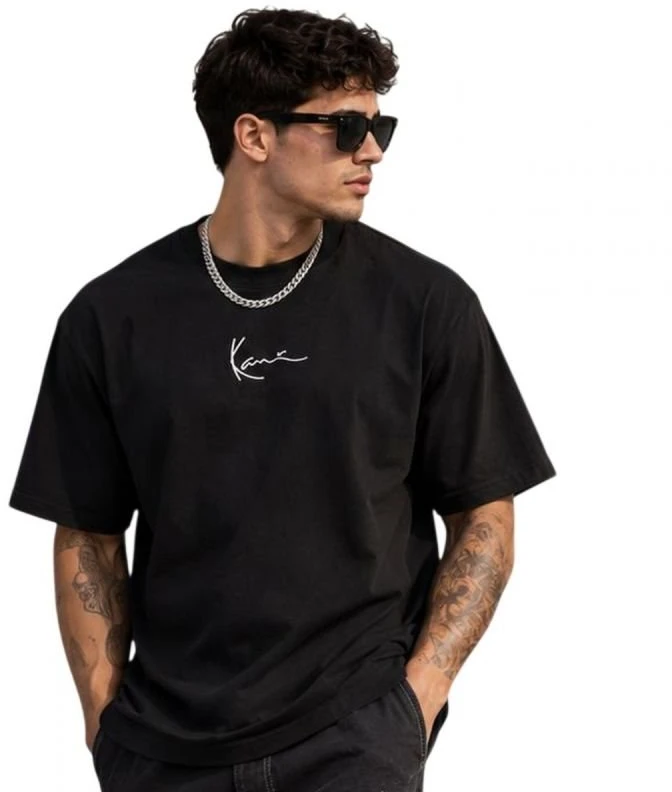 Vyriški marškinėliai Karl Kani Signature Tee, juodi
