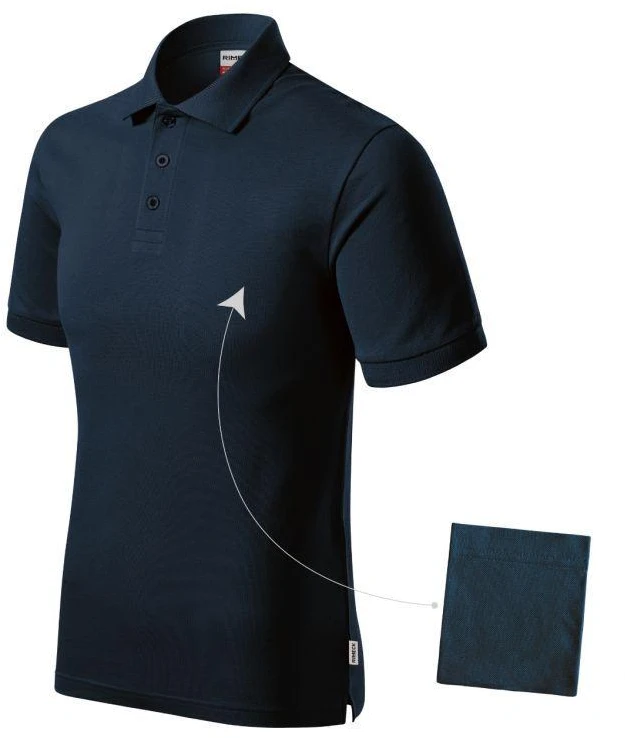 Vyriški marškinėliai „Resist Heavy Polo“ (tamsiai mėlyni 02 (prekės ženklo etiketė))