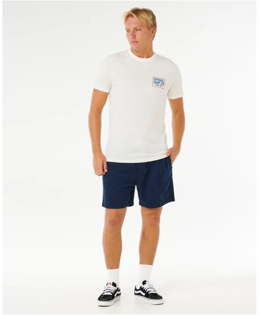 Vyriški marškinėliai RIP CURL Pacific Rinse Sunrise, balti