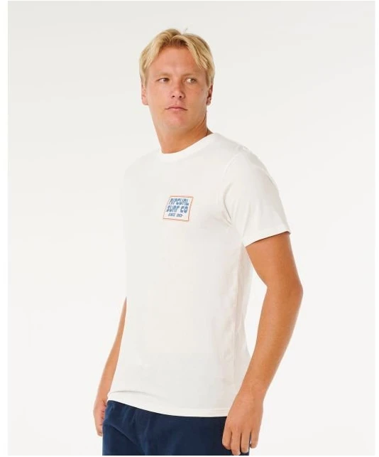 Vyriški marškinėliai RIP CURL Pacific Rinse Sunrise, balti