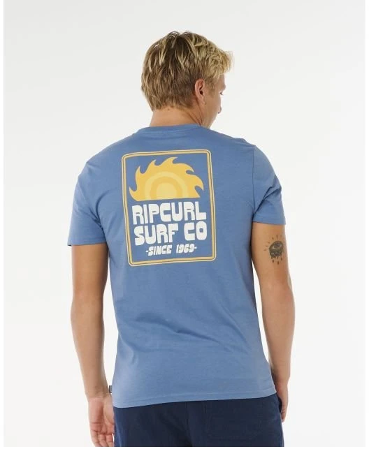 Vyriški marškinėliai Rip Curl Pacific Rinse Sunrise, mėlyni