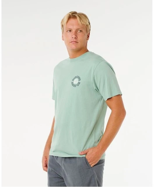 Vyriški marškinėliai Rip Curl Pacific Rinse Circle, žali