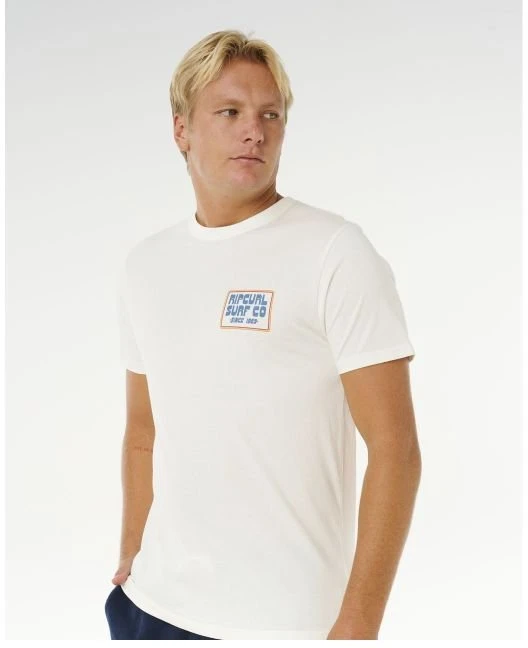 Vyriški marškinėliai RIP CURL Pacific Rinse Sunrise, balti