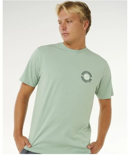 Vyriški marškinėliai Rip Curl Pacific Rinse Circle, žali