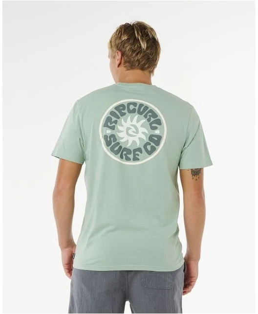 Vyriški marškinėliai Rip Curl Pacific Rinse Circle, žali
