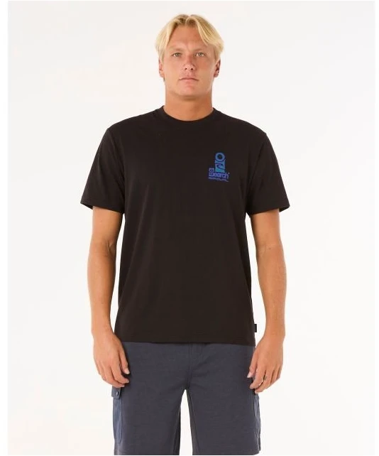 Vyriški marškinėliai Rip Curl VaporCool Search Stack, juodi