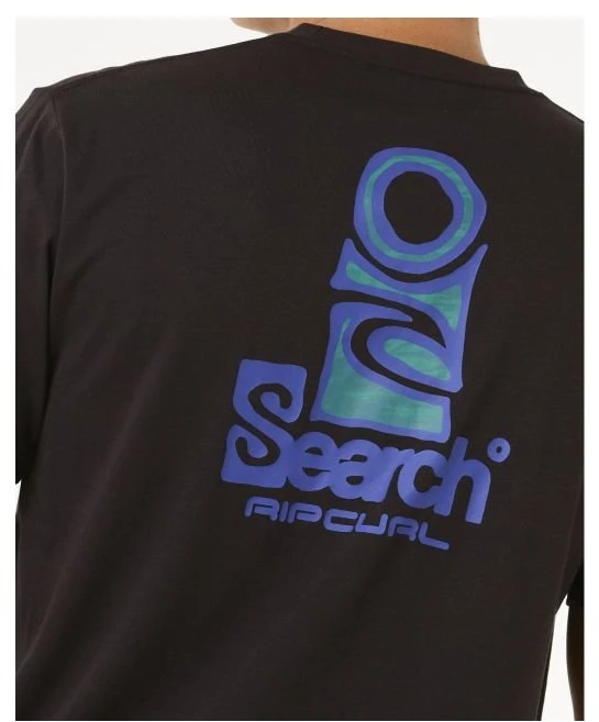 Vyriški marškinėliai Rip Curl VaporCool Search Stack, juodi