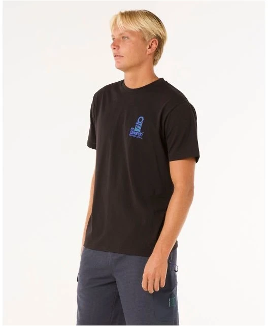 Vyriški marškinėliai Rip Curl VaporCool Search Stack, juodi